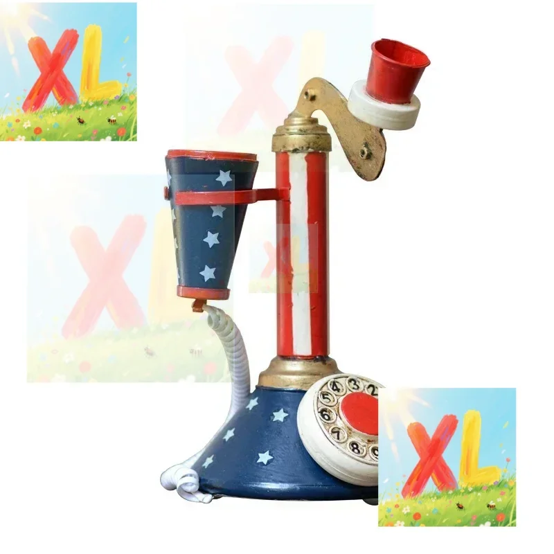 

Vintage old-fashioned phone model clothing store bar cafe shop shooting props decoration nostalgic ornament