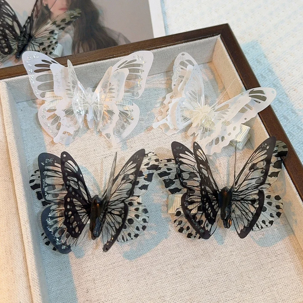 New 3D Movable Butterfly Shaped Hair Clips Metal Hollow Fashion Flying Butterfly Barrettes Kit Hair Accessories Women image 6
