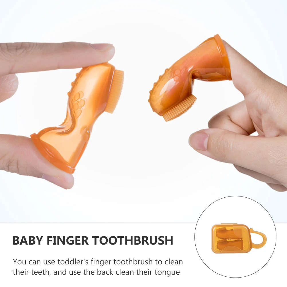 

1Set Baby Finger Toothbrush Flexible Silicone Teeth Cleaner Oral Massage Brush Toddler Infant Teething Relief Finger Toothbrush