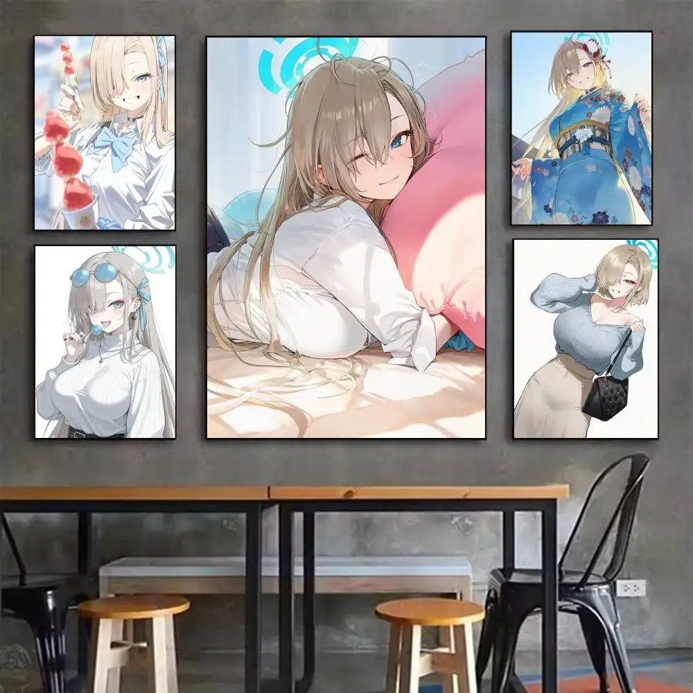 Ichinose Asuna Blue Archive  Poster Waterproof HD Art Wall Decal Self-Adhesive Print