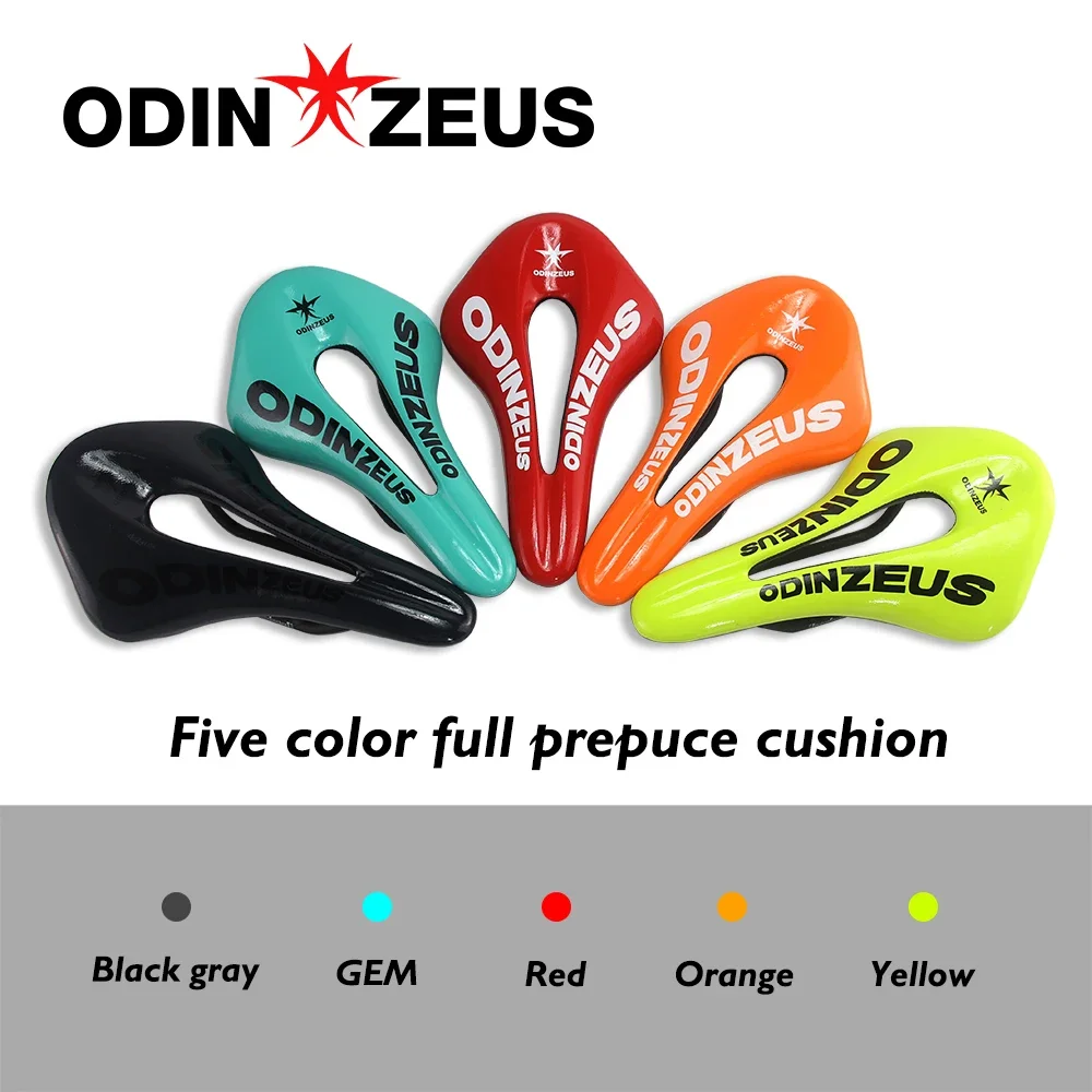 ODINZEUS Official Bicycle Saddle  Pad Extra Light Leather Seat Cushion Bike Seat 132g Carbon Fiber Road Mtb Saddle 7*9mm