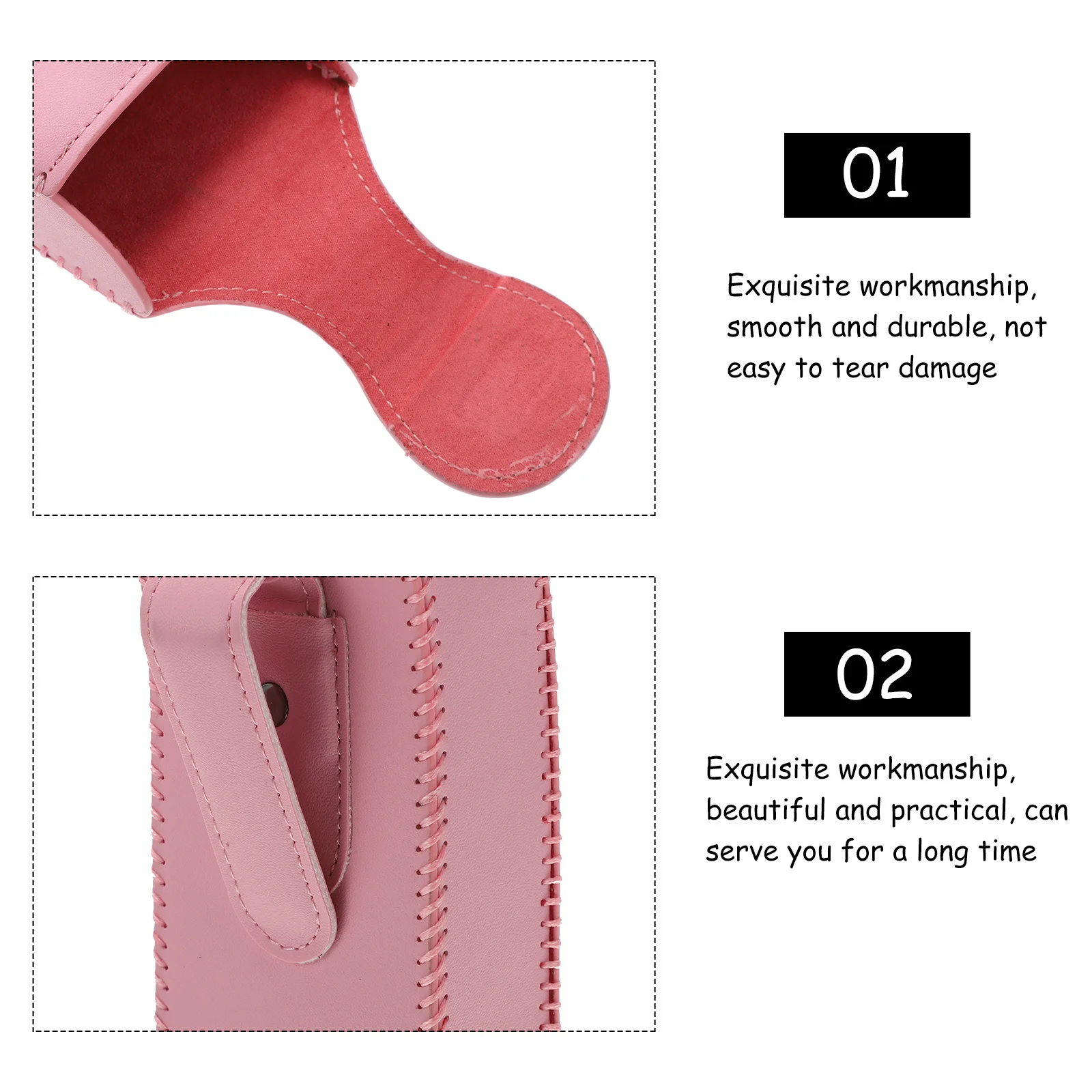 

Glasses Case Storage Organizer Sun Visor Pink Pu Sunglasses Holder for Car