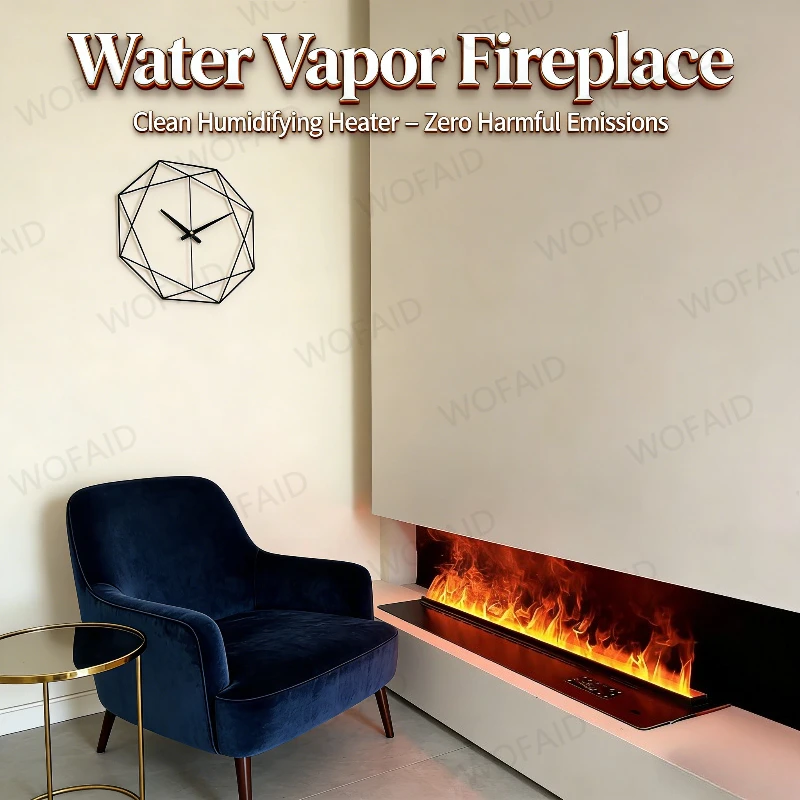 

Modern Remote Control Electric Fireplace Humidifier 16-color Evaporative Fireplace No-Wind Ultra-Slim Humidifying Fireplace