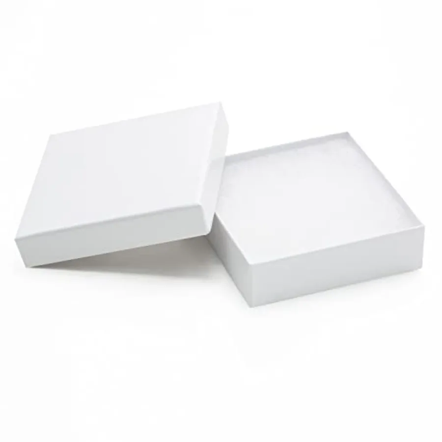 Magicool 20 Pack 3.5x3.5x1 Inch Cardboard Jewelry box Necklaces, Bracelets, Earrings, Small Gift Packaging, Jewelry Gift Boxes