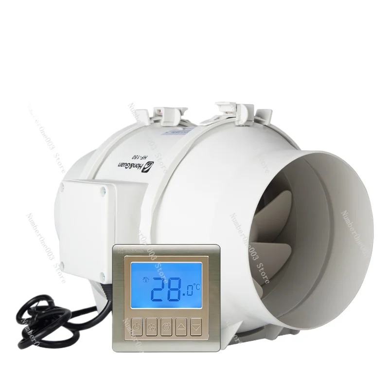 

Ducted Exhaust Fan 150PWPC LCD Can Be Timed Three-speed Strong Silent Kitchen Fume Ventilation Fan 6 Inches