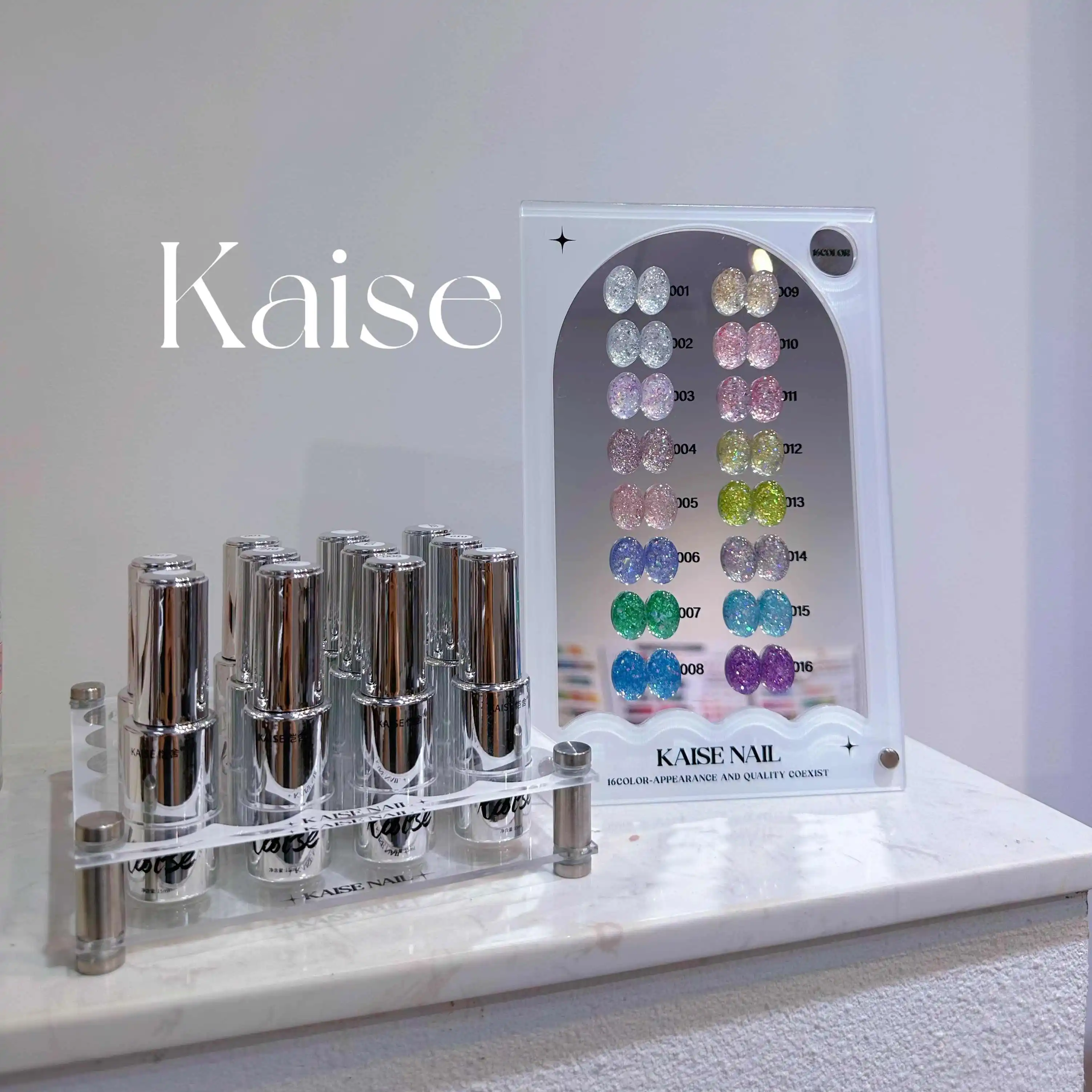 

KAISE 16 Colors Broken Diamond Color Nail Gel Set Nail Salon 2025 New Hot item Fashion Nail Art Non-toxic Uv gel Wholesale