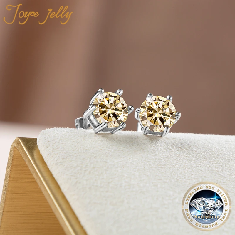 JoyceJelly Moissanit Schmuck-Set mit 1CT D Farbe VVS 3EX Moissanit Stein Pass Diamant Test Hochzeit Luxus edlen Schmuck Geschenk – Detail 16