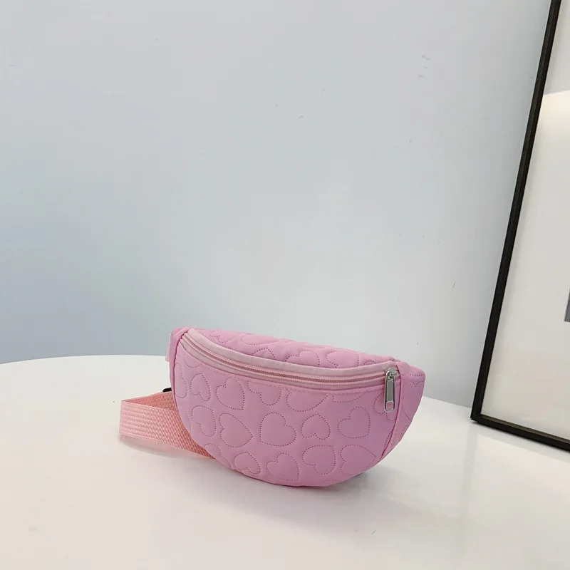 

2025 Embroidered Heart Waist Bag for Girls Minimalist Shoulder Crossbody Purse Fashionable Handbag