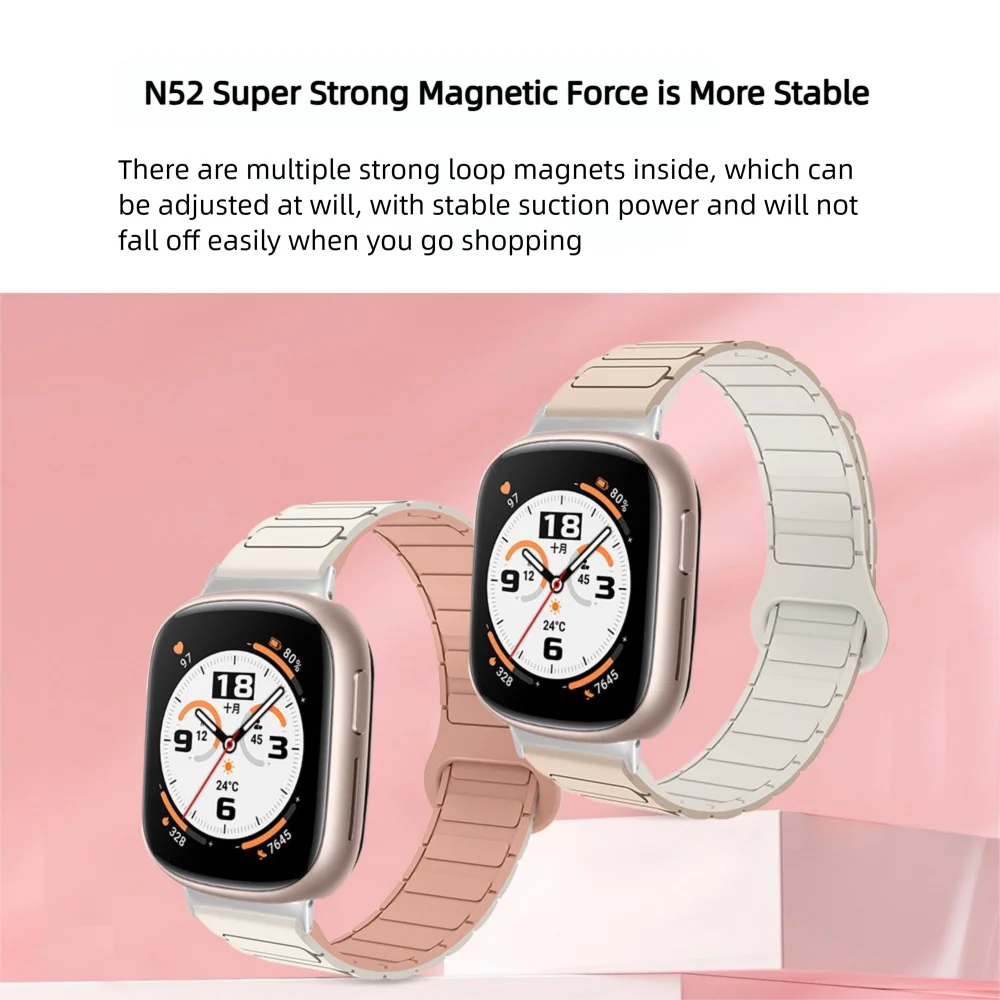 명예 시계 4 갑옷 스타일 안정적인 버클 퀵 릴리스 경량 고품질 실리콘 남여에 대한 20mm 자기 시계 스트랩