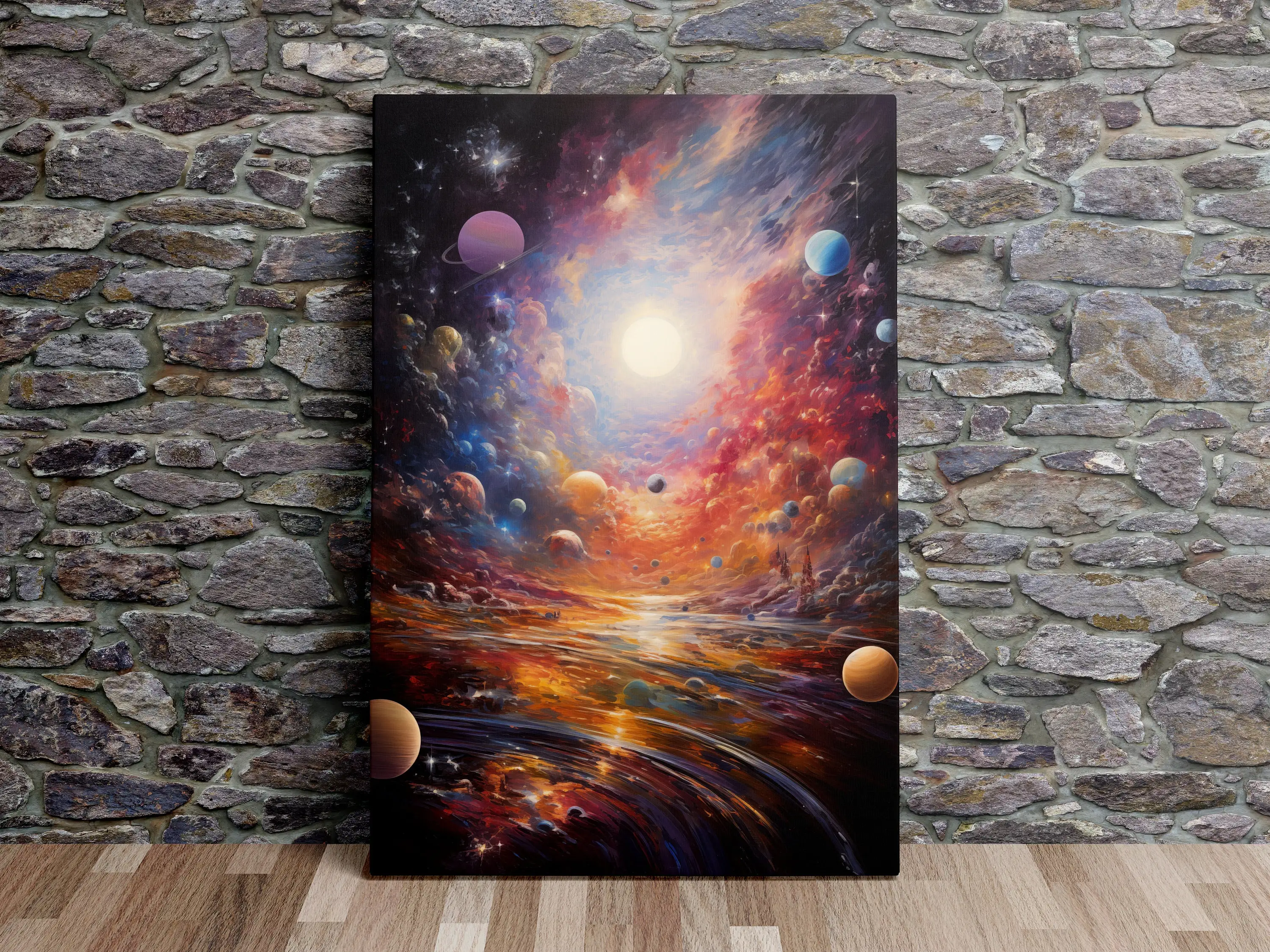Modern Aesthetic Infinite Cosmos Canvas Art Poster Space Starry Sky Nebula Wall Picture Oil Painting Style Prints Home Decor