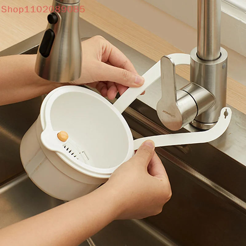 Creative Sink Hanging Plastic Strainer Basket Openable Bottom Cover Detachable Kitchen Garbage Filter Quickly Drain