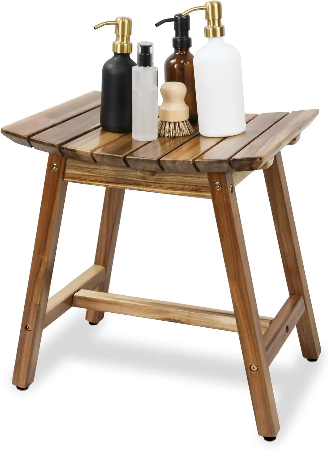 

Сиденье-скамья для душа из акации, 18 дюймов, для сидения в душевой, для бритья ног, для спа, водонепроницаемое, для использования внутри душа