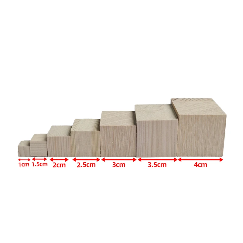 Wooden Blocks for Crafts, Unfinished Wood Cubes, Natural hemlock Wooden Blocks, Pack Wood Square Blocks, Wooden Cubes for Arts