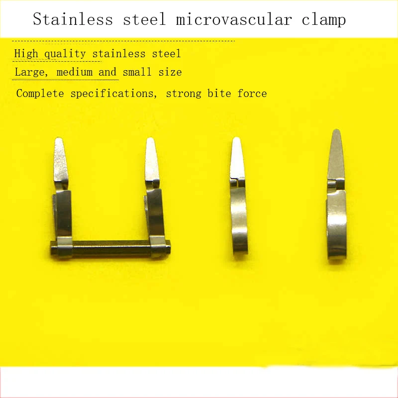 Reinforced stainless steel microvascular clamp