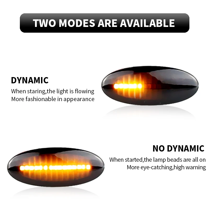 2/10PCS LED Dynamic Side Marker Light Turn Signal Blinker For Nissan Cube 08-up Leaf 10-12 Micra 09-up Smart Forfour 14-up 12V