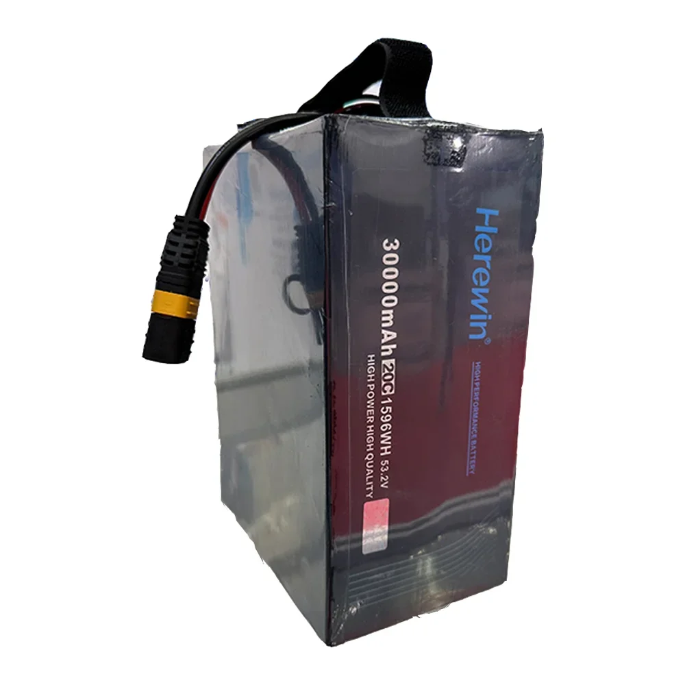 Herewin – batterie au Lithium li-po originale pour Drones UAV, 16000mah 22000mAh 30000mAh 20C 14S, prise AS150U, Protection agricole