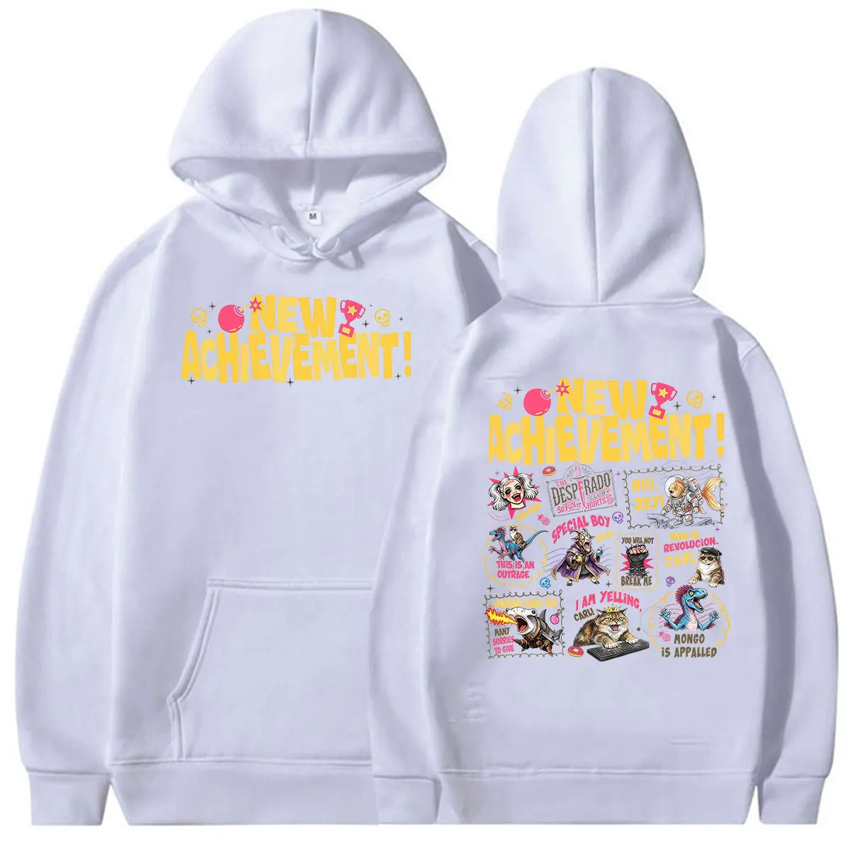 New Achievement Dungeon Crawler Carl Hoodie Princess Donut Game Pullover Sweatshirt Men Women Vintage Long Sleeve Fashion Hooded