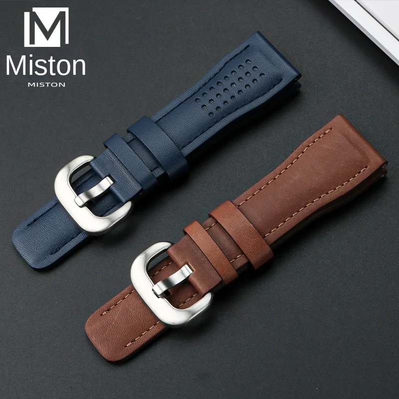 High quality cowhide strap for Seven on Friday T series T3/01 T1/T2 Blue Brown Diesel 4523 Men's accessory watch strap 26mm