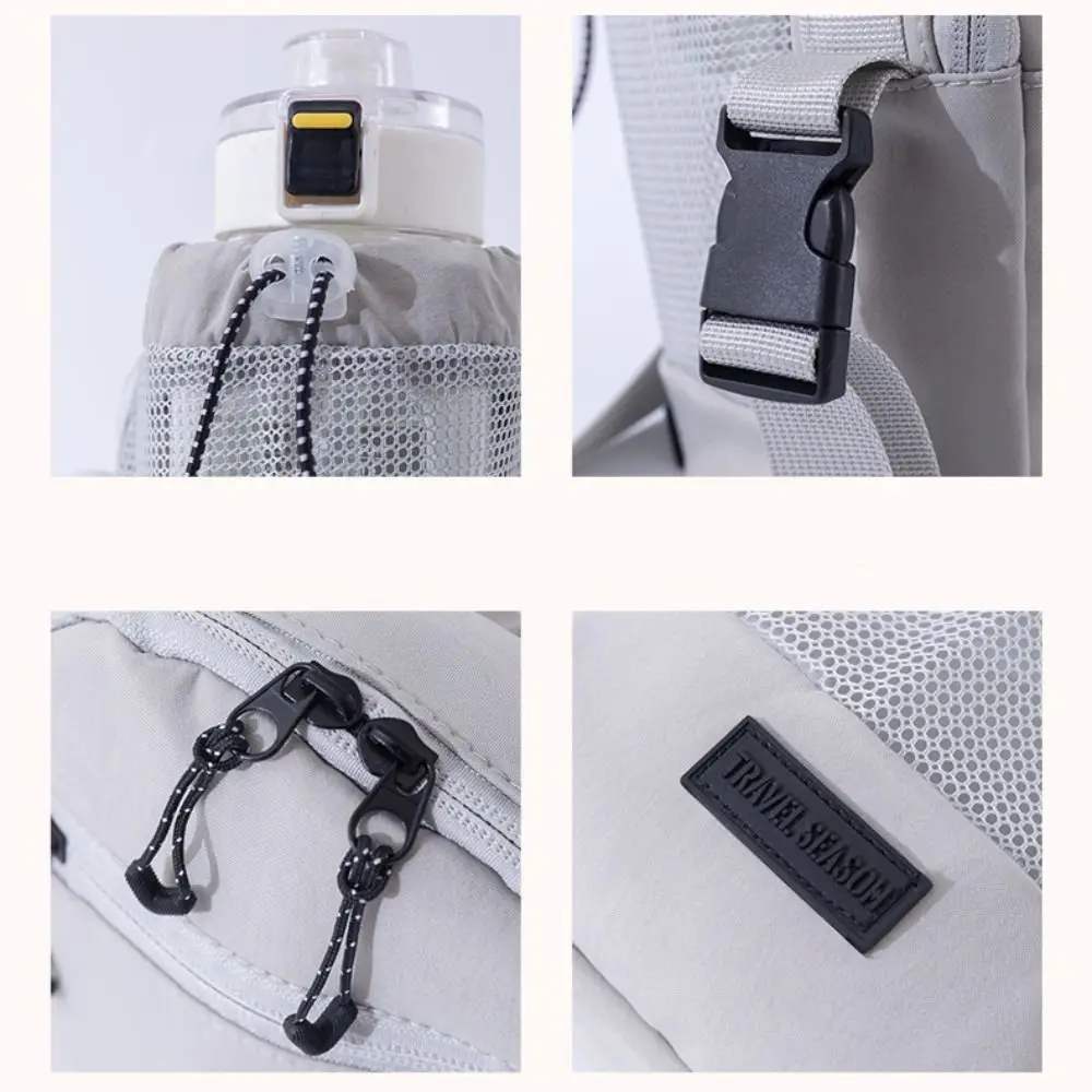 حزام الكتف شبكة زجاجة ماء الناقل حقيبة النايلون الجبهة جيب Crossbody زجاجة ماء محفظة المحمولة افتتاح كبير