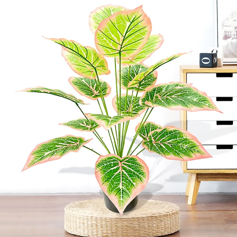 Artificial Big Plant Artificial Flower Fake Orange Leaf Decoration Simulation Bonsai Potted For Home Decor Party Desk Ornament