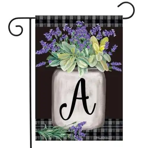 

Сельский монограммный флаг с надписью «A Garden», с цветочным рисунком Briarwood Lane 12,5 дюйма x 18 дюймов