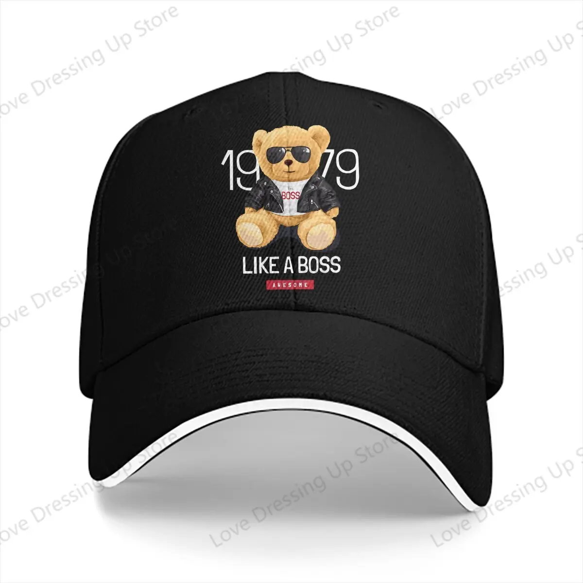 Nouveau portant des lunettes de soleil ours en peluche hommes femmes casquettes de Baseball classique camion CapRunning chapeaux