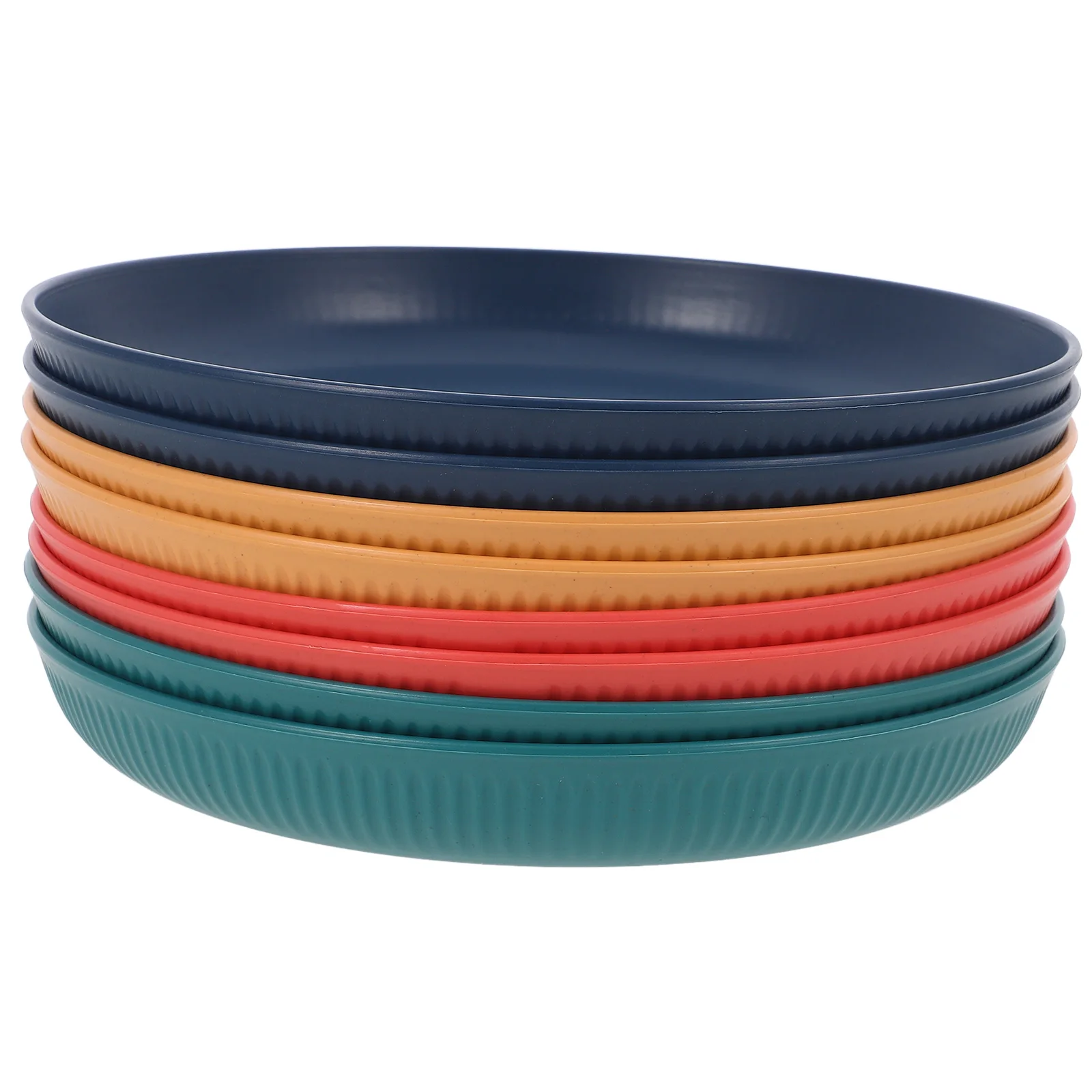 

8pcs Plastic Dinner Plate Fruit Dessert Serving Tray Snack Dish Food Display Kitchen Tableware For Home Restaurant Use