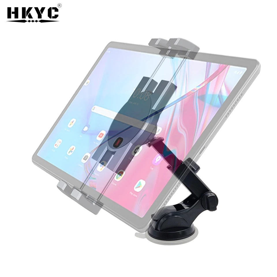 HKYC Universal 4.7-13 Polegada Tablet Pc Suporte para Samsung XiaoMi Stong Tablet de Sucção Suporte Do Carro para Ipad Alongado Mangueira Bracket