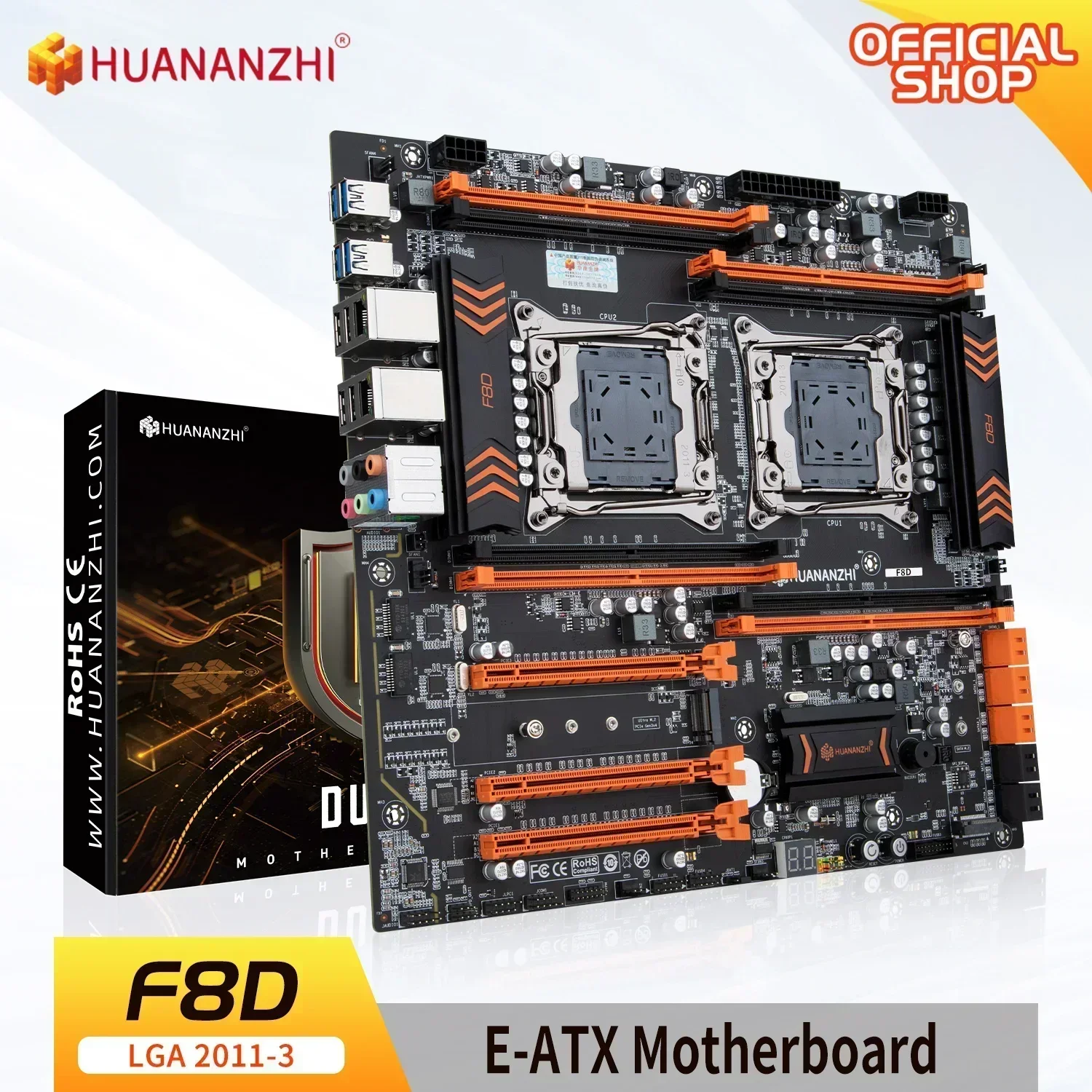 

Материнская плата HUANANZHI X99 F8D LGA 2011-3 XEON X99 с поддержкой двух процессоров Intel E5 2640 2666 2670 2696 2678 V3V4 DDR4 RECC NVME NGFF RU