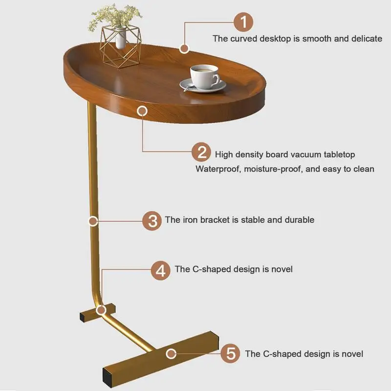 Mesa de centro moderna y sencilla, mesa auxiliar para sofá, mesa esquinera para sala de estar, mesa móvil multifunción, mesita de noche, decoración