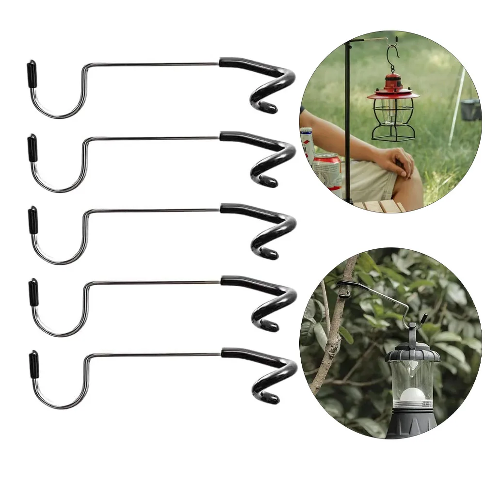 

2/5 шт., держатель для светильника, крючки, портативный столб для палатки, вешалка для лампы, вешалка для фонаря для охоты, рыбалки, инструменты для кемпинга на открытом воздухе