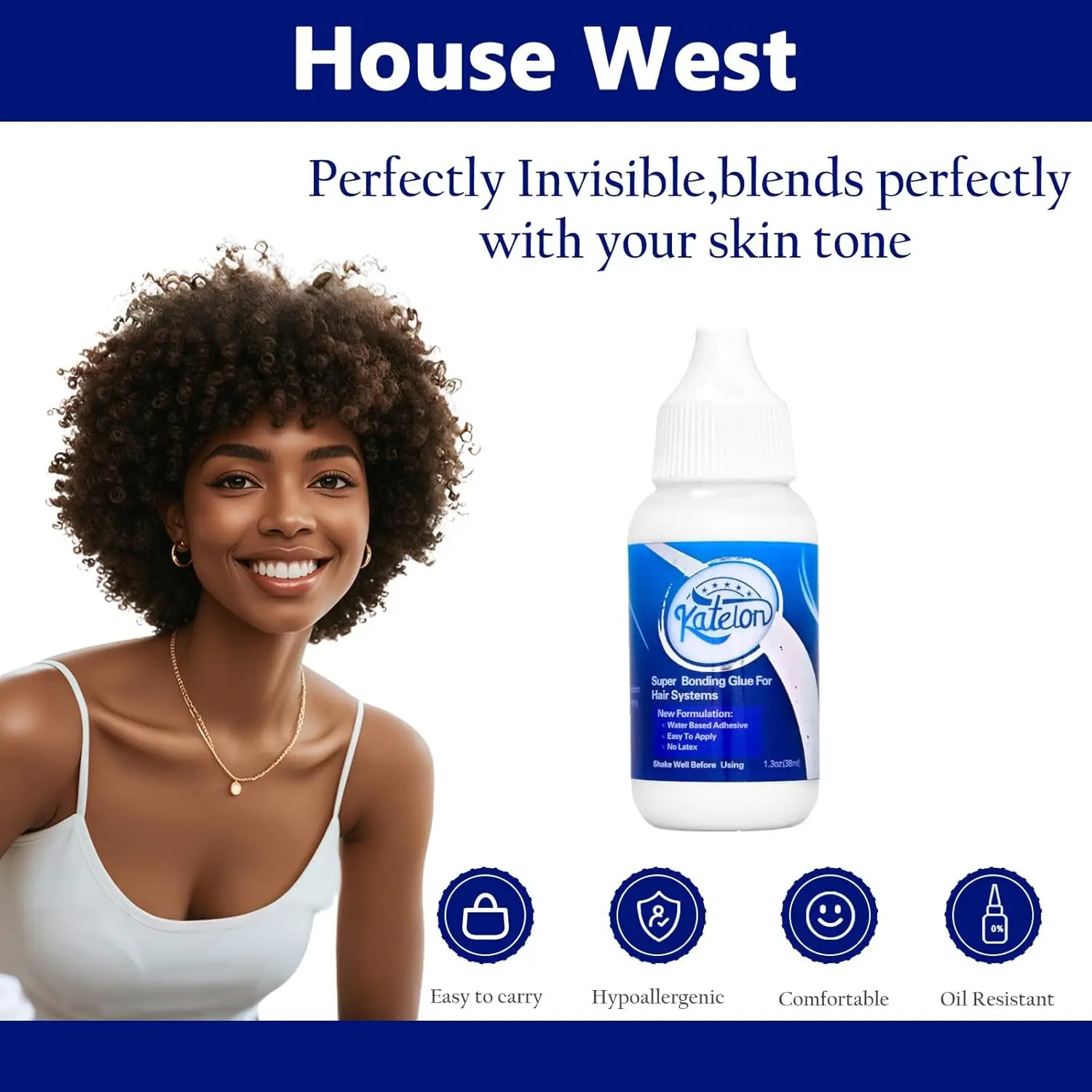 مجموعة رذاذ غراء الشعر المستعار مكونة من 7 قطع للدانتيل الأمامي | الغراء الأبيض والمزيل مع شريط الذوبان | طقم دانتيل لتركيب الشعر المستعار #3