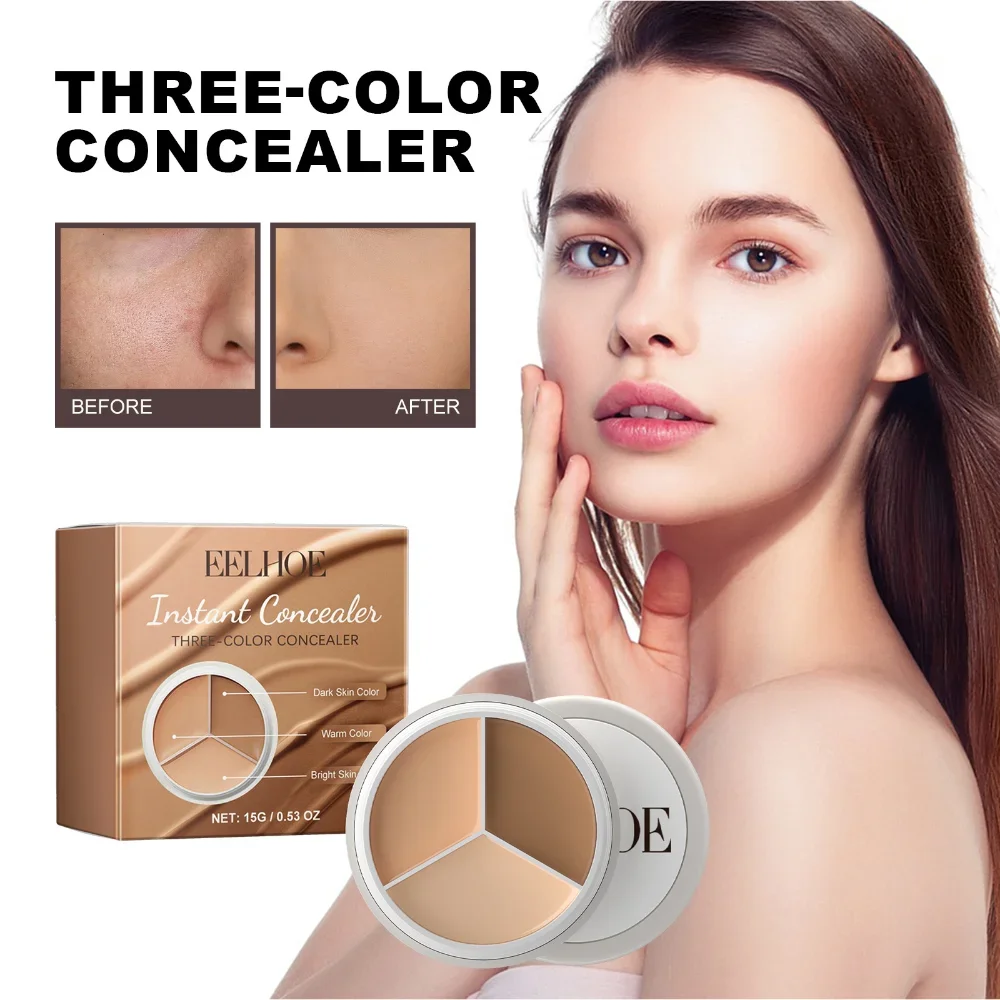 Matte Concealer 3 Kleuren Hydraterende Foundation Waterdichte Langdurige Volledige Cover Acne Spot Corrector Donkere Kringen Cosmetica