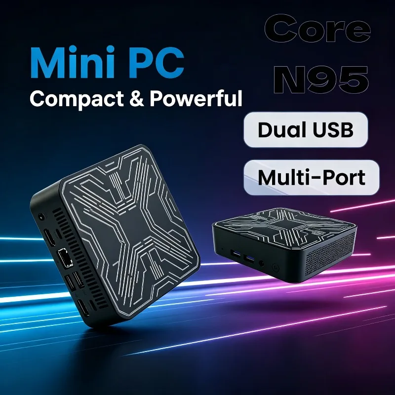 Intel Core N95 16GB RAM 1TB/2TB SSD 1000M Ethernet Mini PC Portable Gaming Desktop Computer for Gamer