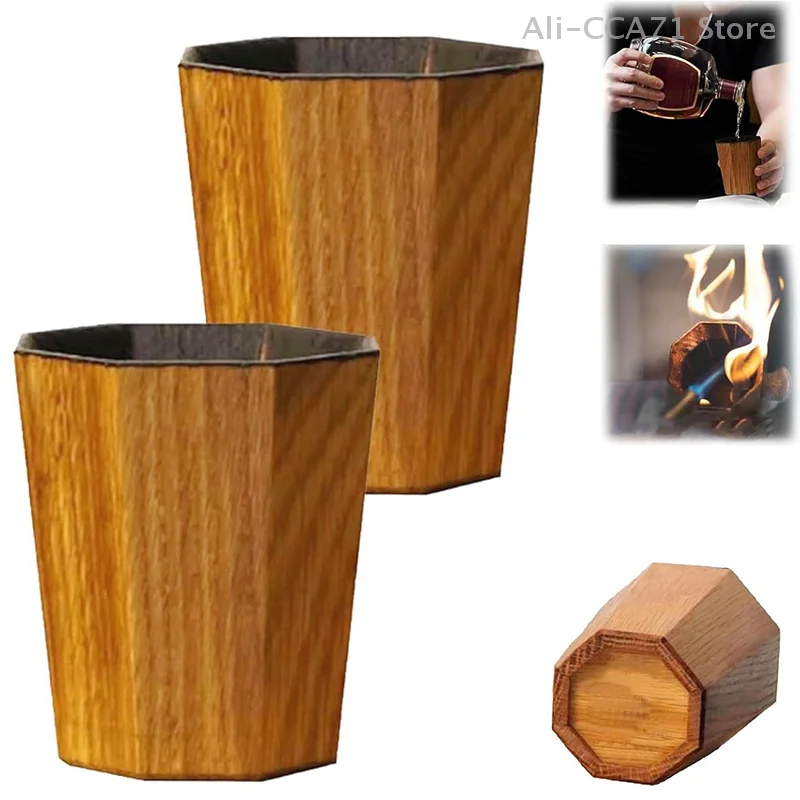 

Wooden Cocktail Cup Whiskey Cup Vintage Drinking Glass Multifunctional For Parties Home Barbecues Unique Gifts For Whisky Lovers