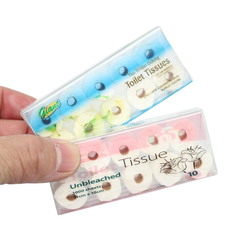 1/12 Mini rotolo di asciugamani di carta modello casa delle bambole decorazione di carta igienica accessori per la decorazione del bagno della casa delle bambole