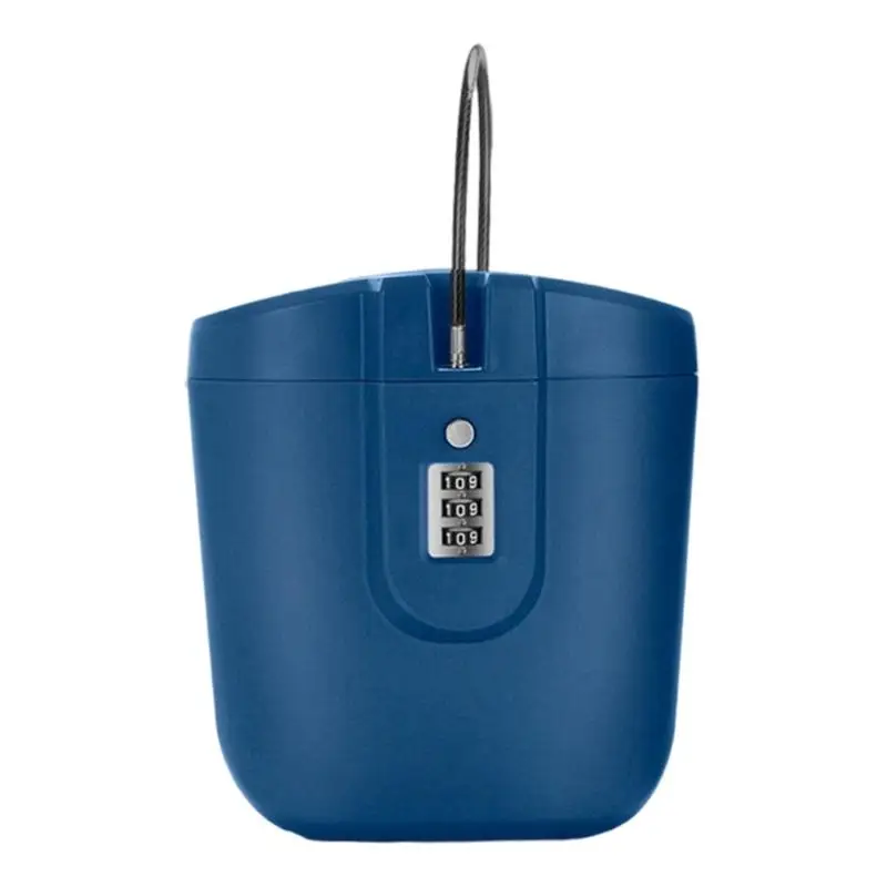 31BA Cruise Travel Lock Box with 3-Number Combination Lock, ABS Hard Shell and Cable Handle for Small Valuables Case