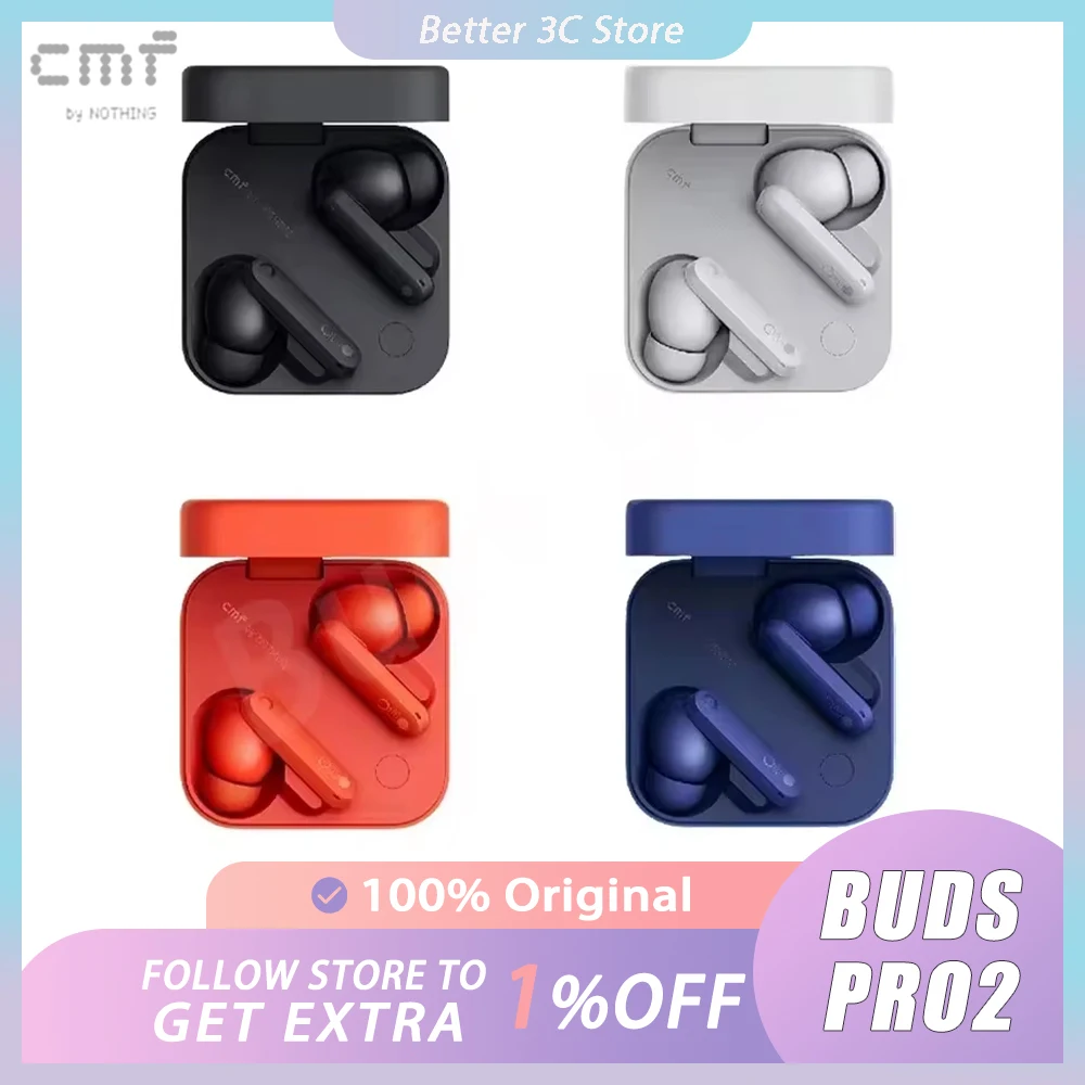 

CMF by NOTHING BUDS PRO2 Wirless Bluetooth Earphone Active Noise Cancellation Waterproof Sport High Sound Quality Custom Earbuds