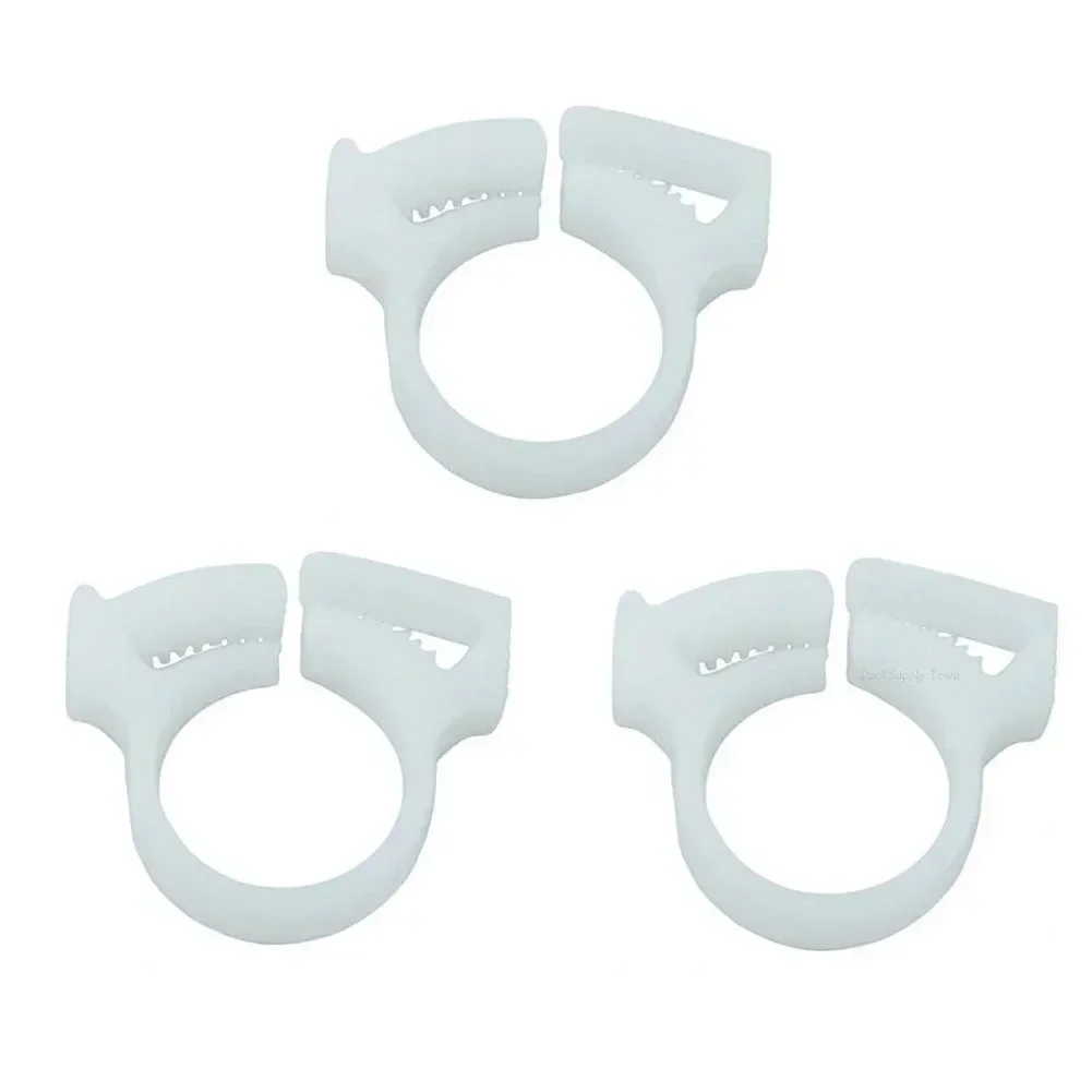 

Pool Cleaner Sweep Hose Hose Clamp Hose Clamp Automatic Plastic Material Pool Cleaner White Color 6pcs Secure Hold