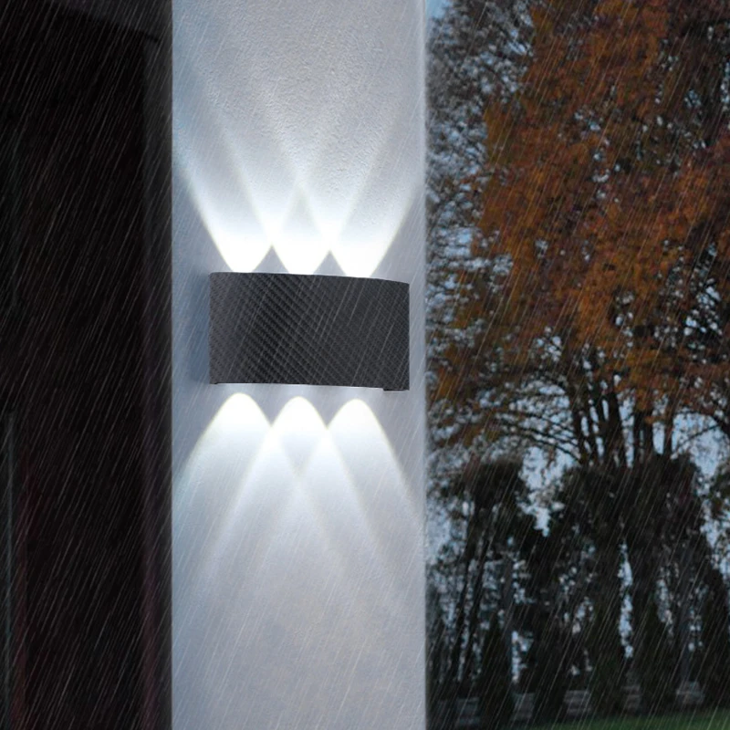 

LED Wall Light IP65 Waterproof Outdoor Fence Garden ABS Indoor Fashion Striped stickers Lamp For Living Room Stairs Corridor