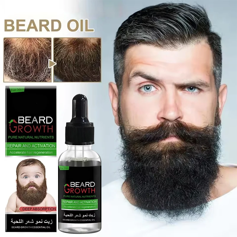 

30ml Beard Growth Oil Serum For Men Beard Growth And Grooming, Soften Beard Strengthen Beard Styling Nourish Beard Care Oil