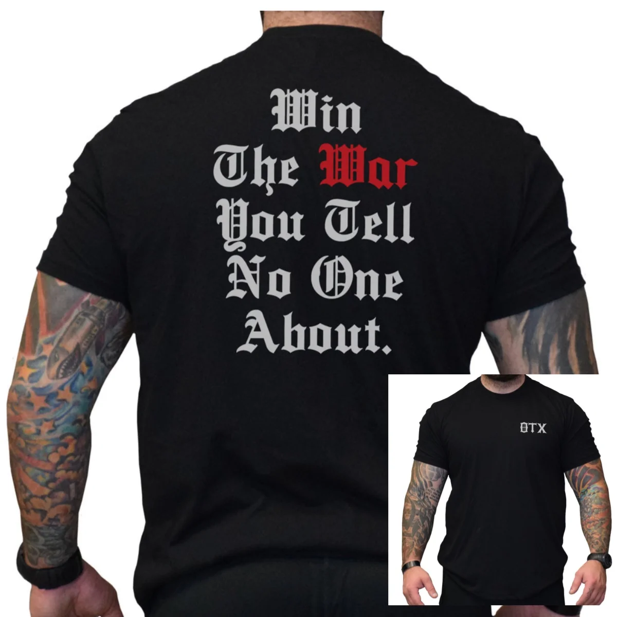 Win The War Tee Tactics Graphic Cotton Tees Printing High-end Luxury Unisex Style Both of Men and Women