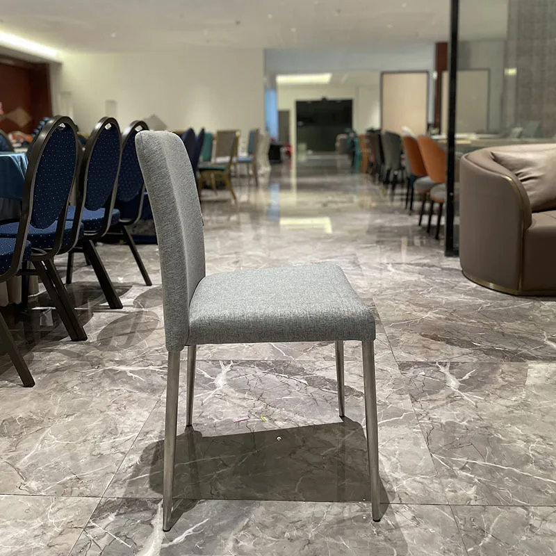 Factory direct sales, hotel banquet hall aluminum alloy dining chair, conference area complete banquet chair, metal iron pipe di