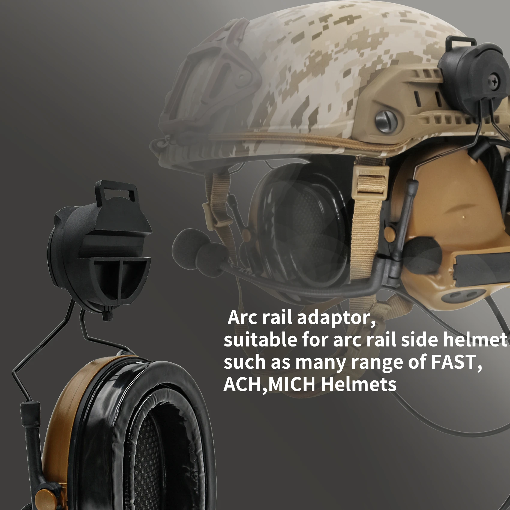 Comtac II: soporte de riel táctico Picatinny para auricular - imagen 5