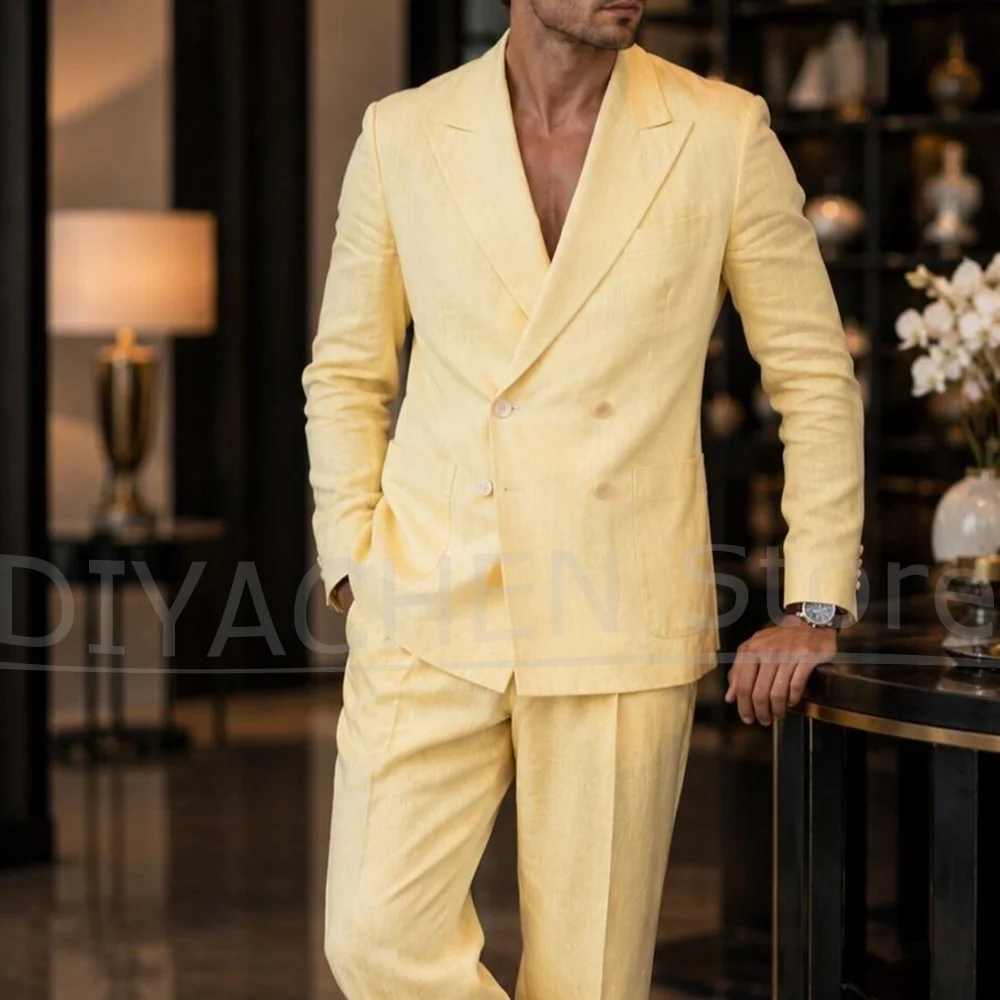 Mode Heren Linnen Tweedelig Pa - Men Formal Wear Summer recensie en prijs