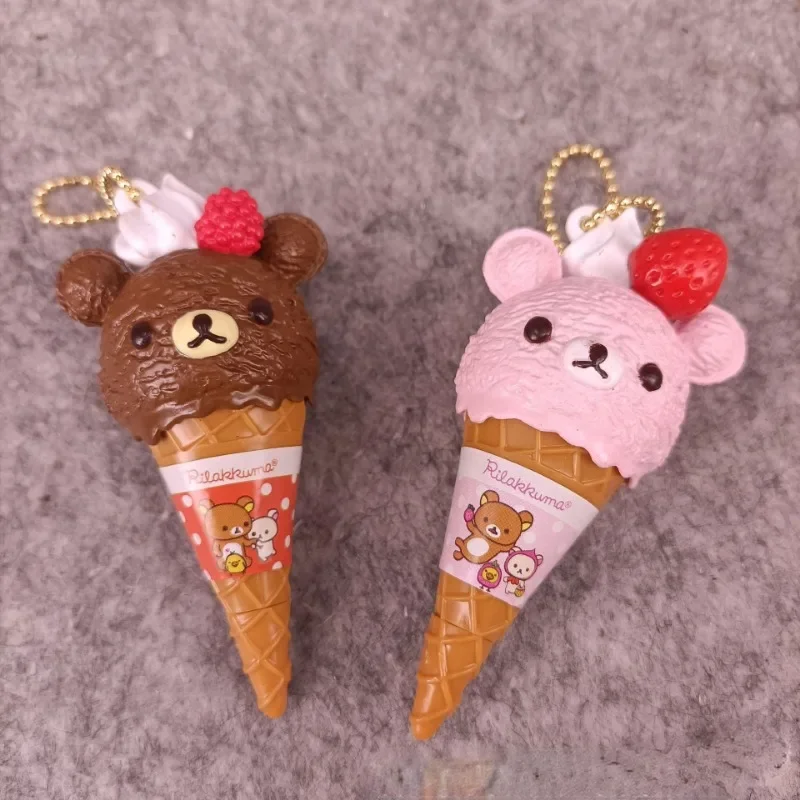 Anime Fiugre Rilakkuma Gelato Orso Bead Carino Kawaii Giocattolo Catena Appesa Borsa Cieca Scatola Giocattolo Modello Decoratoion Ciondolo Regali per Bambini