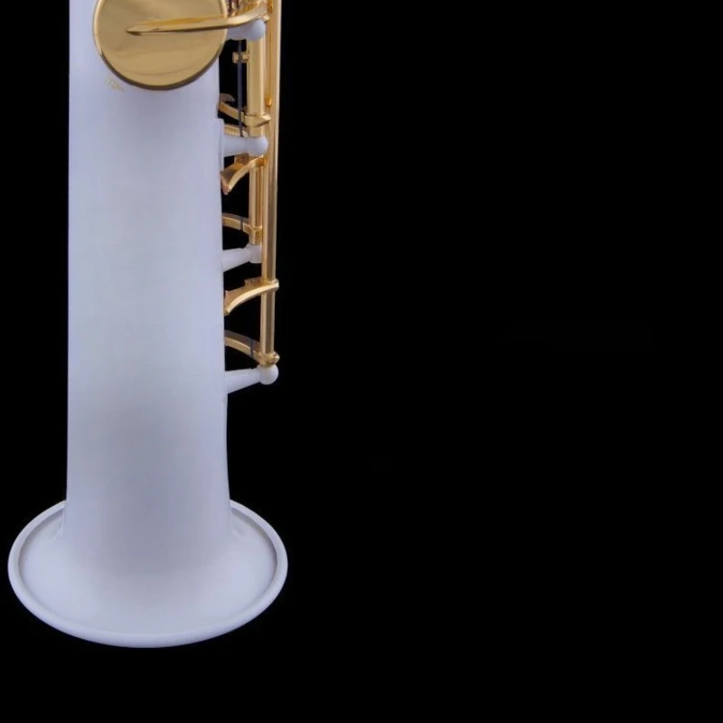

Musical instrument, fine, treble/straight saxophone, hand-carved design