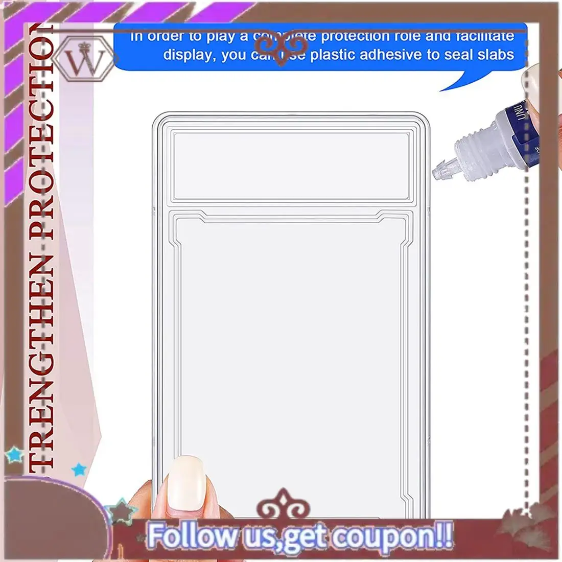 

Latest Trading Cards Protector Case Acrylic Clear Baseball Card Holders With Label Position Hard Card Sleeves
