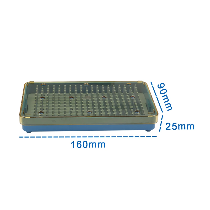 シリコン滅菌トレイケースボックスエレガントな歯科機器消毒ボックス