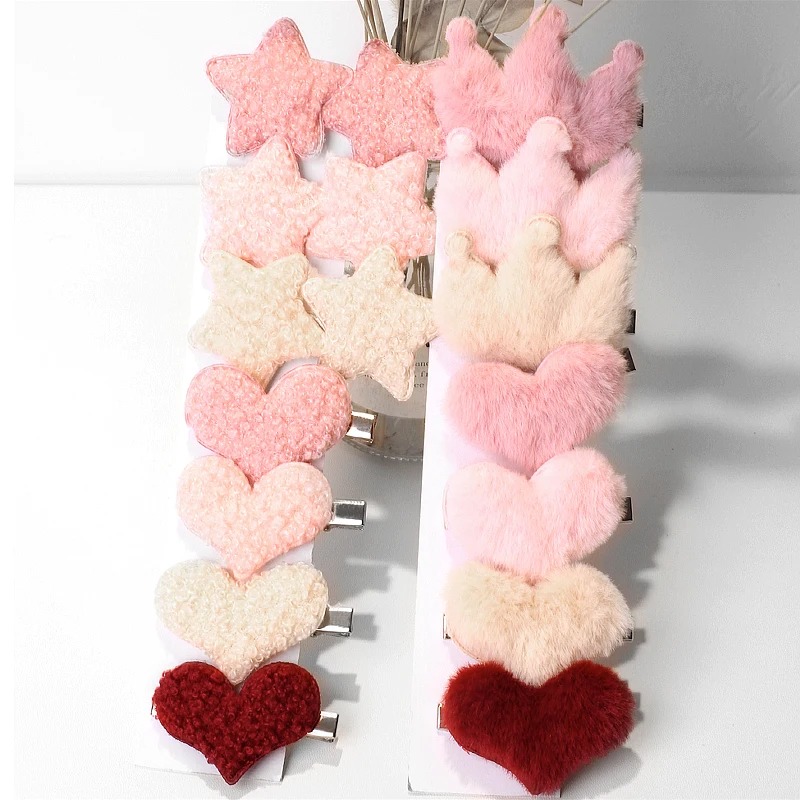 Bady Kids Girls Cute Star Elastic 2 Pcs Hairpin Headband Heart Hair Circle Children Double Horsetail Head Rope Hair Accessories